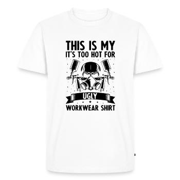 Body technician saying for car painters - Men's Premium Organic T-Shirt - white - Front - Nico (187cm)