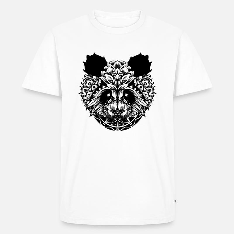 Panda - Männer Premium Bio T-Shirt - Weiß
