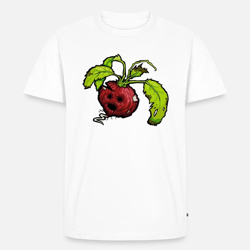 Totes Gemüse - lustiges Radieschen #zerofoodwaste - Männer Premium Bio T-Shirt - Weiß