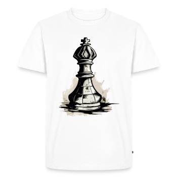 Le roi noir n°1 - T-shirt Premium bio Homme - blanc - Devant - Nico (187cm)
