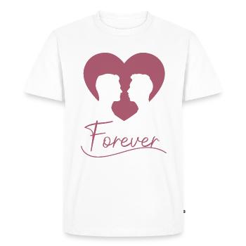 L'arbre de l'amour fête la Saint-Valentin pour toujours - T-shirt Premium bio Homme - blanc - Devant - Nico (187cm)