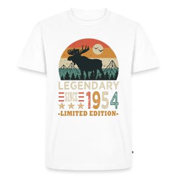 1954 legendary birthday Born in 1954 - Men's Premium Organic T-Shirt - white - Front - Nico (187cm)