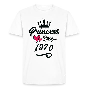 1970 Princess Birthday - Men's Premium Organic T-Shirt - white - Front - Nico (187cm)
