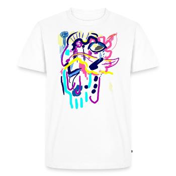 Art abstrait - Digital Fantasy - T-shirt Premium bio Homme - blanc - Devant - Nico (187cm)