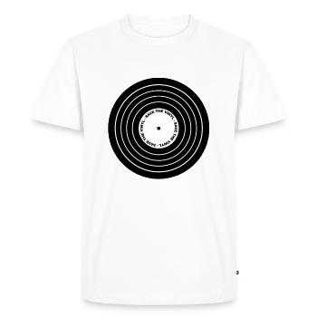 DJ vinyl - Men's Premium Organic T-Shirt - white - Front - Nico (187cm)