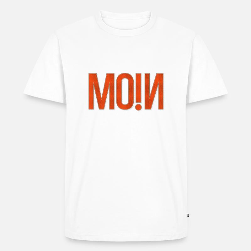 Moin Spruch Hamburg - Männer Premium Bio T-Shirt - Weiß