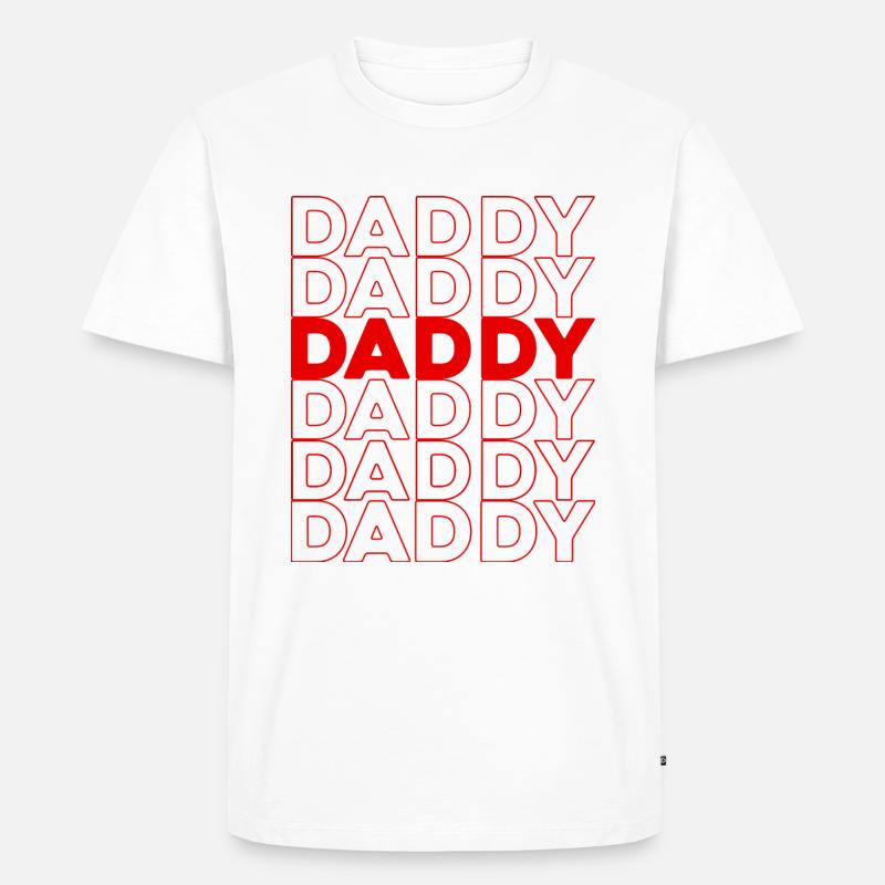 DADDY - Männer Premium Bio T-Shirt - Weiß