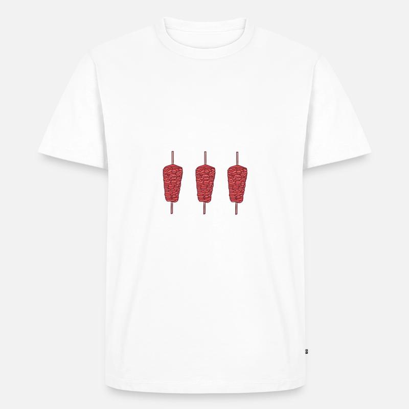 Döner Kebab Spruch - Männer Premium Bio T-Shirt - Weiß