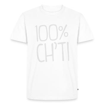 Nord Pas De Calais NPDC 100% Chti B - T-shirt Premium bio Homme - blanc - Devant - Nico (187cm)