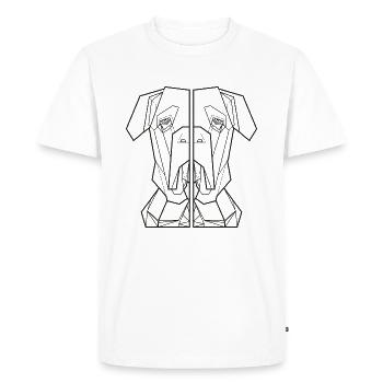 chiens préfèrent chien chemise haber chemise de chien ami - T-shirt Premium bio Homme - blanc - Devant - Nico (187cm)