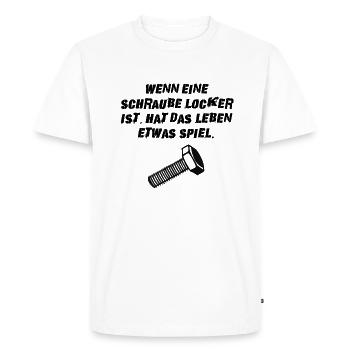 Screw loose funny gift idea - Men's Premium Organic T-Shirt - white - Front - Nico (187cm)