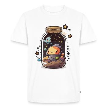 Conteneur cosmique - T-shirt Premium bio Homme - blanc - Devant - Nico (187cm)