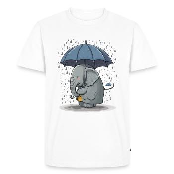 Rainy Days - Men's Premium Organic T-Shirt - white - Front - Nico (187cm)