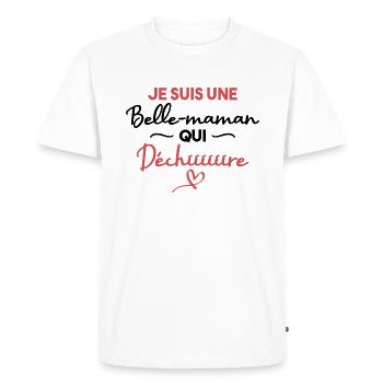 Je suis une belle maman qui déchire - T-shirt Premium bio Homme - blanc - Devant - Nico (187cm)