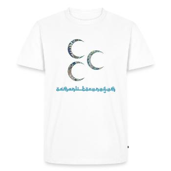demi-lune e 733 - T-shirt Premium bio Homme - blanc - Devant - Nico (187cm)