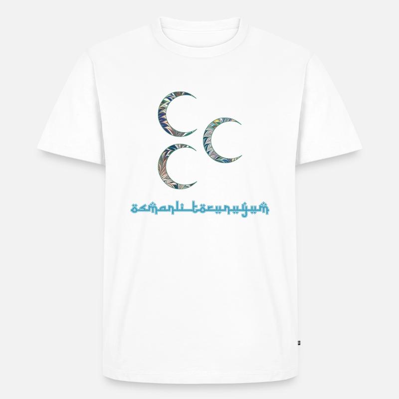 halbmonde e 733 - Männer Premium Bio T-Shirt - Weiß