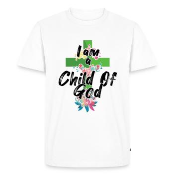 Enfant de Dieu Seigneur Foi Chrétien Jésus - T-shirt Premium bio Homme - blanc - Devant - Nico (187cm)