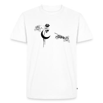 Art occulte Rose Lune Gothique Gothique Halloween - T-shirt Premium bio Homme - blanc - Devant - Nico (187cm)