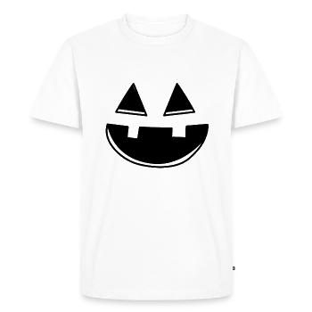 Cute Pumpkin Head Pumpkin Face Halloween - Men's Premium Organic T-Shirt - white - Front - Nico (187cm)