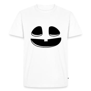Smile Pumpkin Head Pumpkin Face Halloween - Men's Premium Organic T-Shirt - white - Front - Nico (187cm)