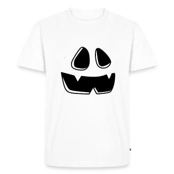 Adorable Pumpkin Head Pumpkin Face Halloween - Men's Premium Organic T-Shirt - white - Front - Nico (187cm)