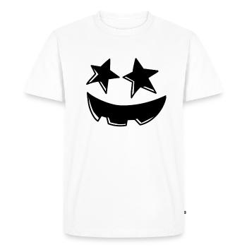 Star Pumpkin Head Pumpkin Face Halloween - Men's Premium Organic T-Shirt - white - Front - Nico (187cm)