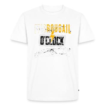 IT'S ROUGAIL O'CLOCK SOMEWHERE.. - T-shirt Premium bio Homme - blanc - Devant - Nico (187cm)