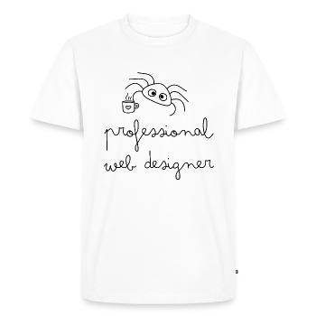 Concepteur Web professionnel - T-shirt Premium bio Homme - blanc - Devant - Nico (187cm)