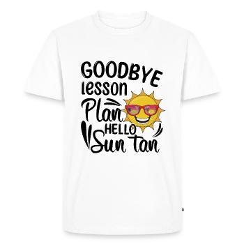 Bye Lesson School Out For Teacher Hello Summer - Men's Premium Organic T-Shirt - white - Front - Nico (187cm)