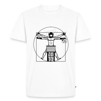 Apiculteur Ruche Miel Nature Apiculture - T-shirt Premium bio Homme - blanc - Devant - Nico (187cm)