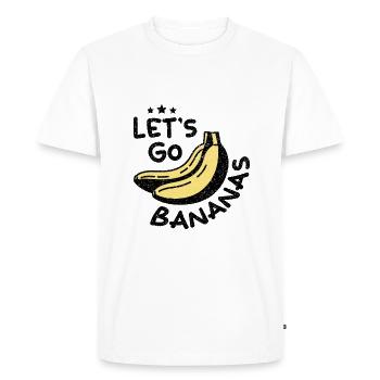 Vintage Funny Banana Let Us Go Love Banana - Men's Premium Organic T-Shirt - white - Front - Nico (187cm)
