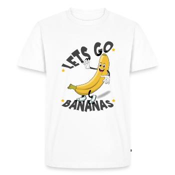 Hello Vintage Funny Banana Meme Let Us Go Banana - Men's Premium Organic T-Shirt - white - Front - Nico (187cm)