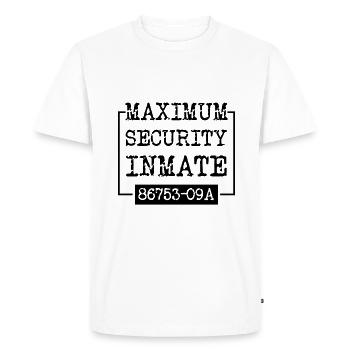 Simple Easy Funny Inmate Prison Lazy Halloween - Men's Premium Organic T-Shirt - white - Front - Nico (187cm)