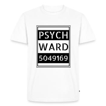 Simple Easy Funny Inmate Psych Lazy Halloween - Men's Premium Organic T-Shirt - white - Front - Nico (187cm)