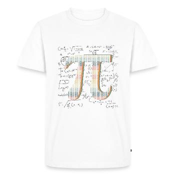 Pi Day Celebration Number Pattern Math Enthusiasm - Men's Premium Organic T-Shirt - white - Front - Nico (187cm)