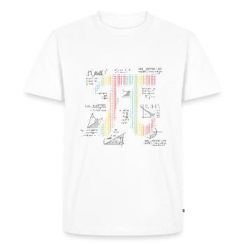 Pi Day Math Formula Artwork Numbers Creative - Men's Premium Organic T-Shirt - white - Front - Nico (187cm)