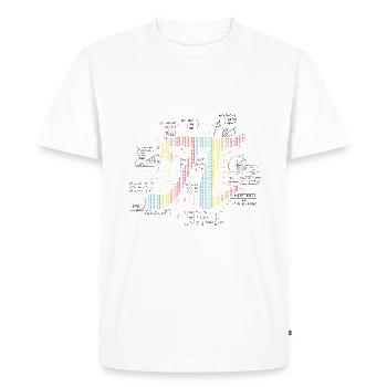Colorful Pi Day Formula Graphic for Math Lovers - Men's Premium Organic T-Shirt - white - Front - Nico (187cm)