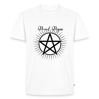 Symbole du pentagramme païen Ostara fier - T-shirt Premium bio Homme - blanc - Devant - Nico (187cm)