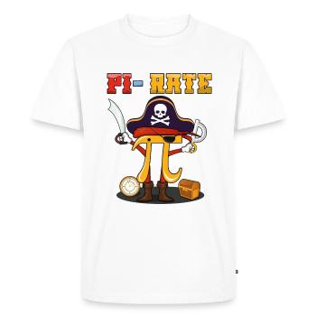 Découvrez Pi-Rate Adventure pour le Pi Day - T-shirt Premium bio Homme - blanc - Devant - Nico (187cm)