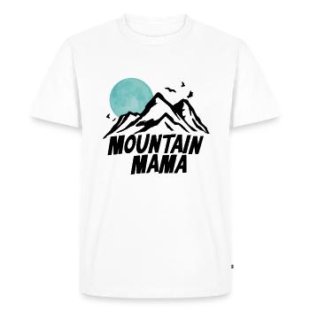 Maman de la montagne - T-shirt Premium bio Homme - blanc - Devant - Nico (187cm)