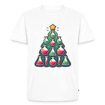 Chimie Conception d’arbre de Noël - T-shirt Premium bio Homme - blanc - Devant - Nico (187cm)