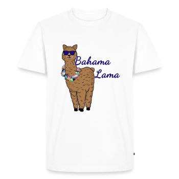 Bahama Lama | Lama animal design | Design de vacances - T-shirt Premium bio Homme - blanc - Devant - Nico (187cm)
