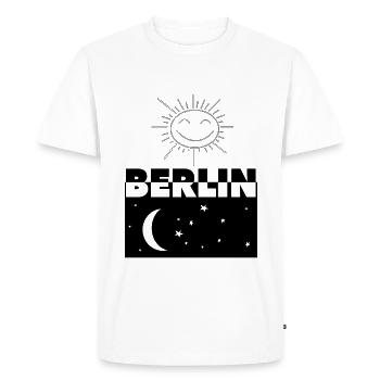 Berlin - Jour - T-shirt Premium bio Homme - blanc - Devant - Nico (187cm)