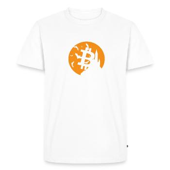 Bitcoin Halloween - Men's Premium Organic T-Shirt - white - Front - Nico (187cm)