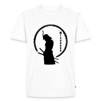 Ombre de samouraï - T-shirt Premium bio Homme - blanc - Devant - Nico (187cm)