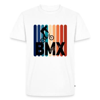 BMX style extreme color - Men's Premium Organic T-Shirt - white - Front - Nico (187cm)