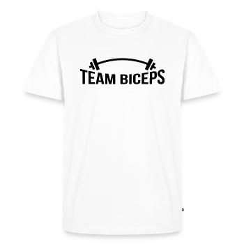 TEAM BICEPS - T-shirt Premium bio Homme - blanc - Devant - Nico (187cm)