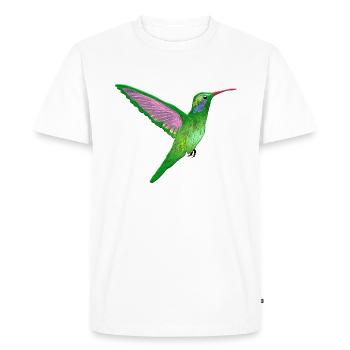 humming-bird - Men's Premium Organic T-Shirt - white - Front - Nico (187cm)