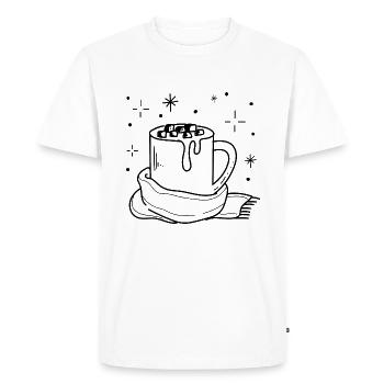 Chocolat chaud Nature Snow Cosy Winter Days - T-shirt Premium bio Homme - blanc - Devant - Nico (187cm)
