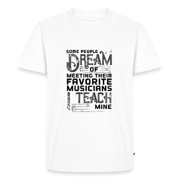 Cadeau de chemise de professeur d'élève de musique préféré - T-shirt Premium bio Homme - blanc - Devant - Nico (187cm)